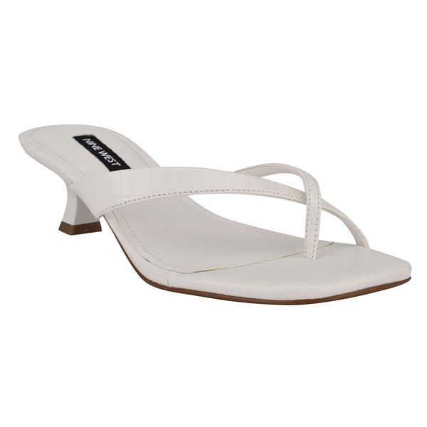 Nine West Marigol Thong White Heeled Sandals | Ireland 29T37-3Y96